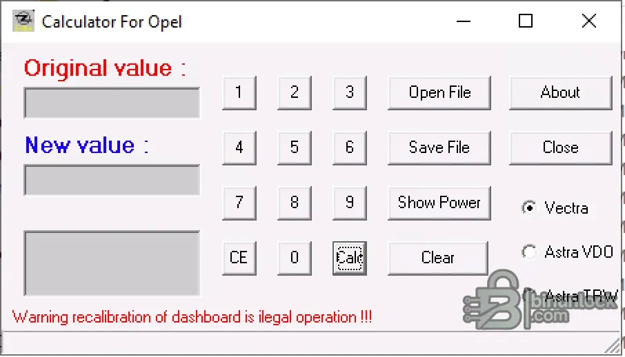 Calculator for Opel 1.0